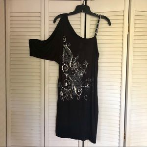 C. Graffitti One Shoulder Top/Dress